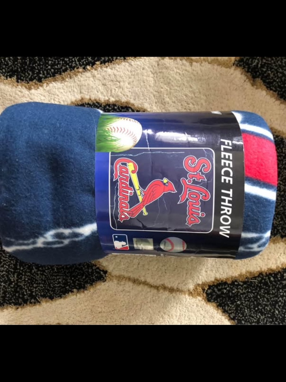 St. Louis Cardinals Fleece Throw Blanket - Navy & Red